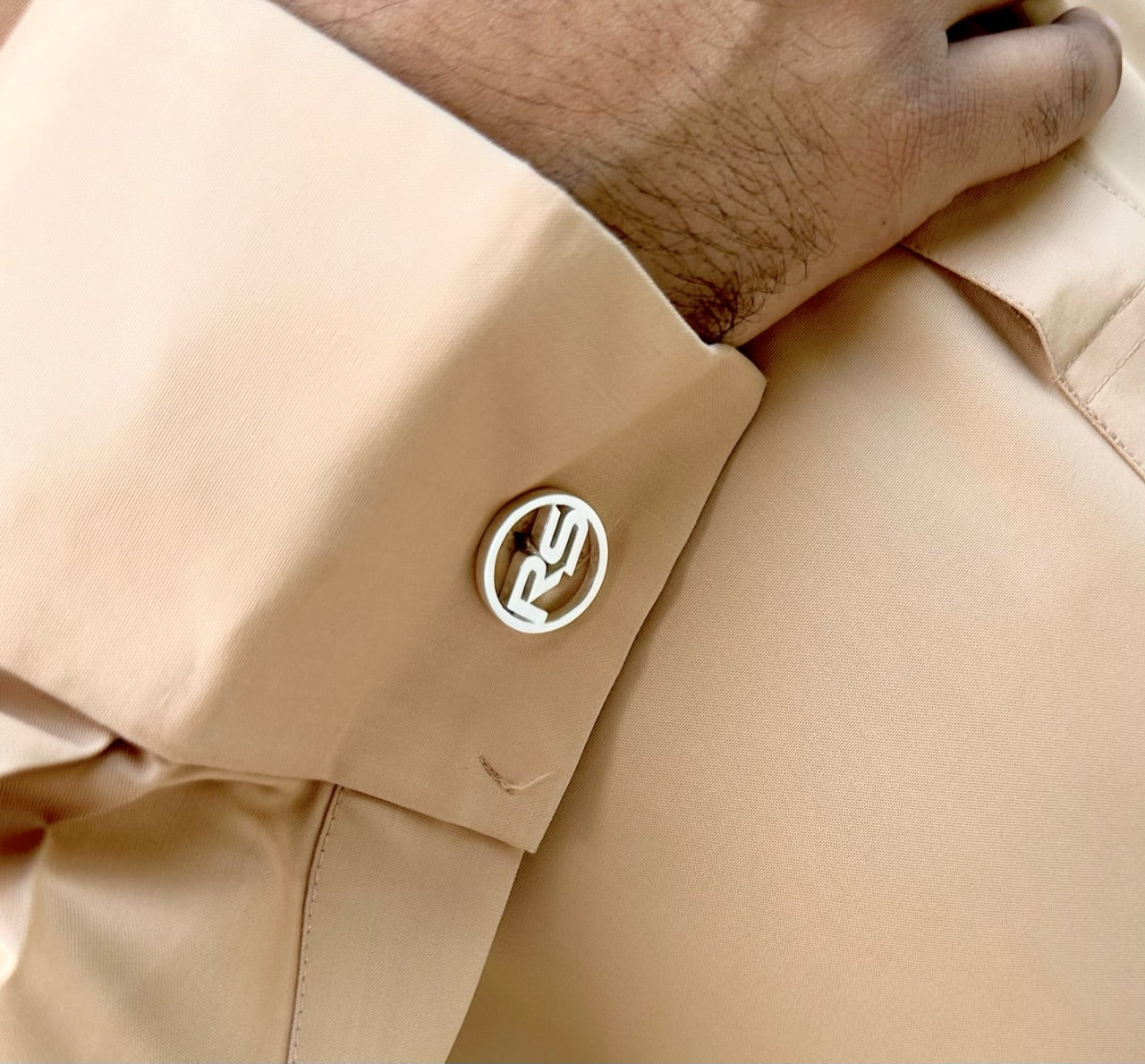 Customized Cufflinks with Initials in Round Shape