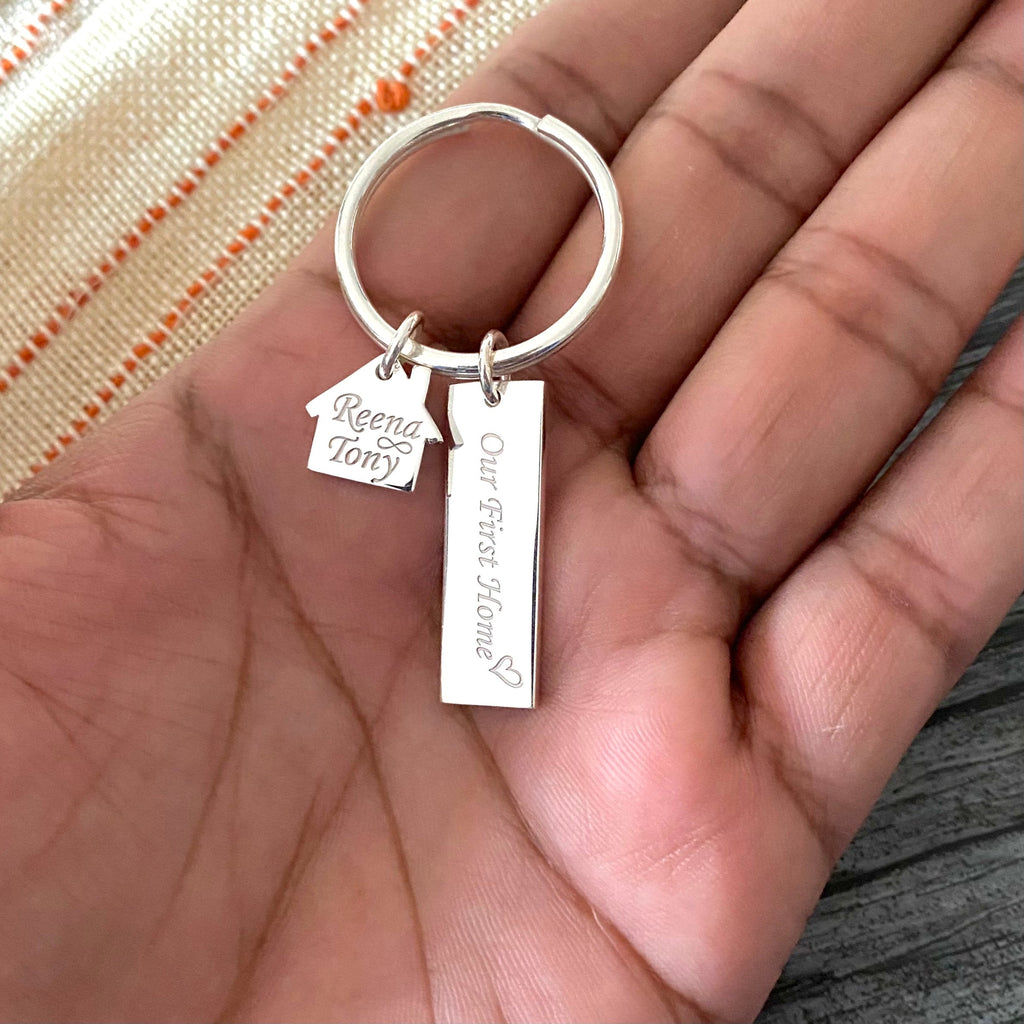 Customized Home Keyring with Engraving