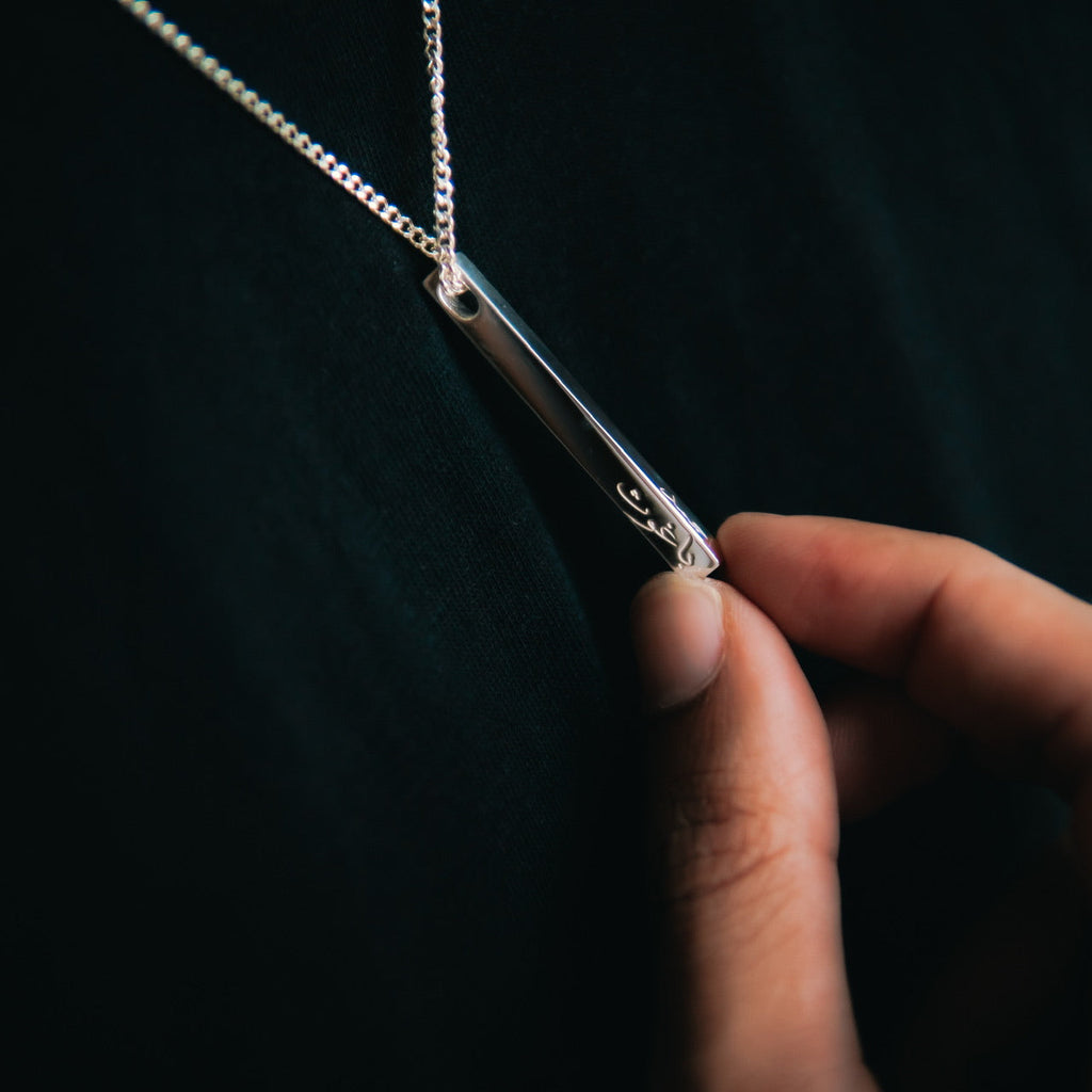 Arabic Bar Necklace for Men