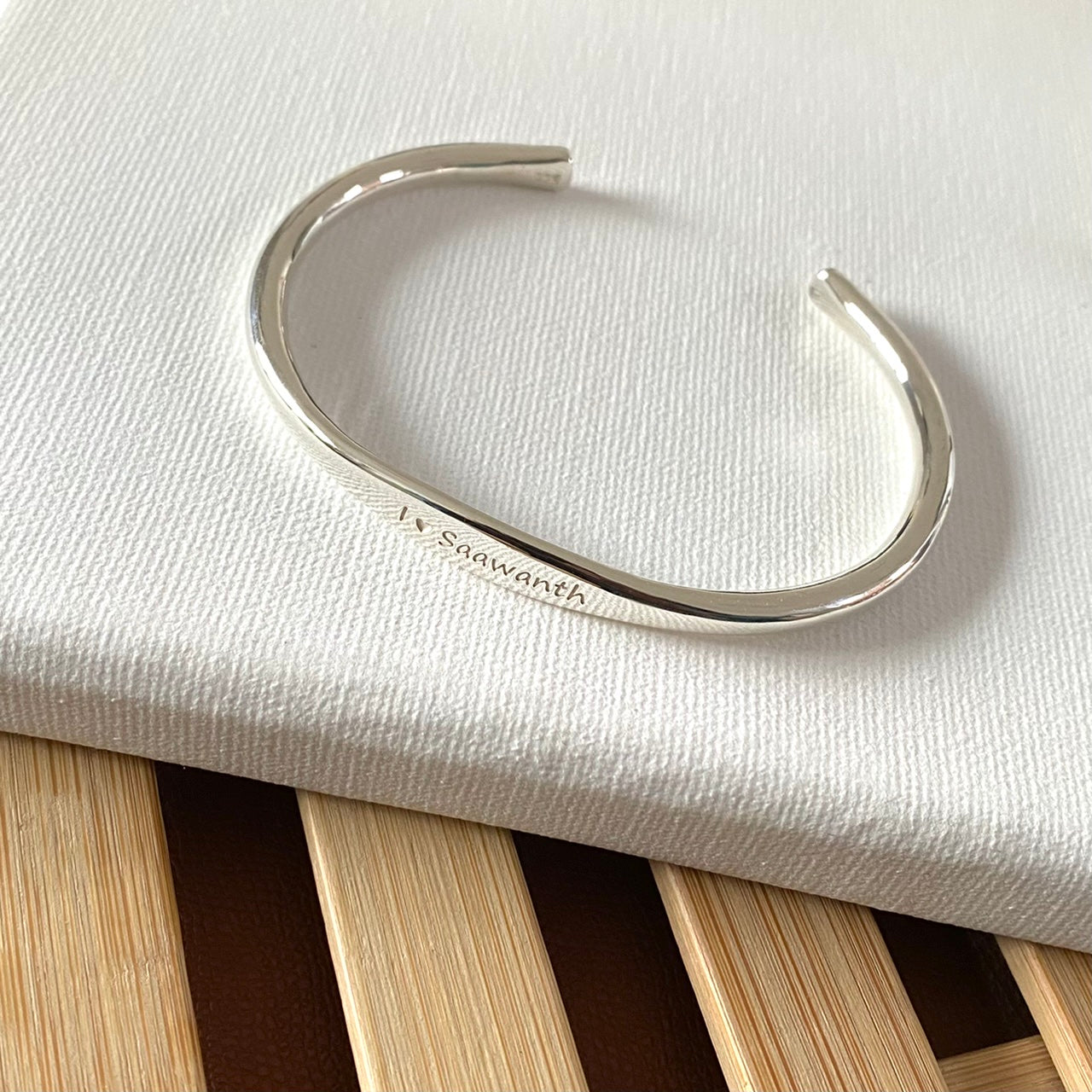 Customized Torque Bracelet with Engraving