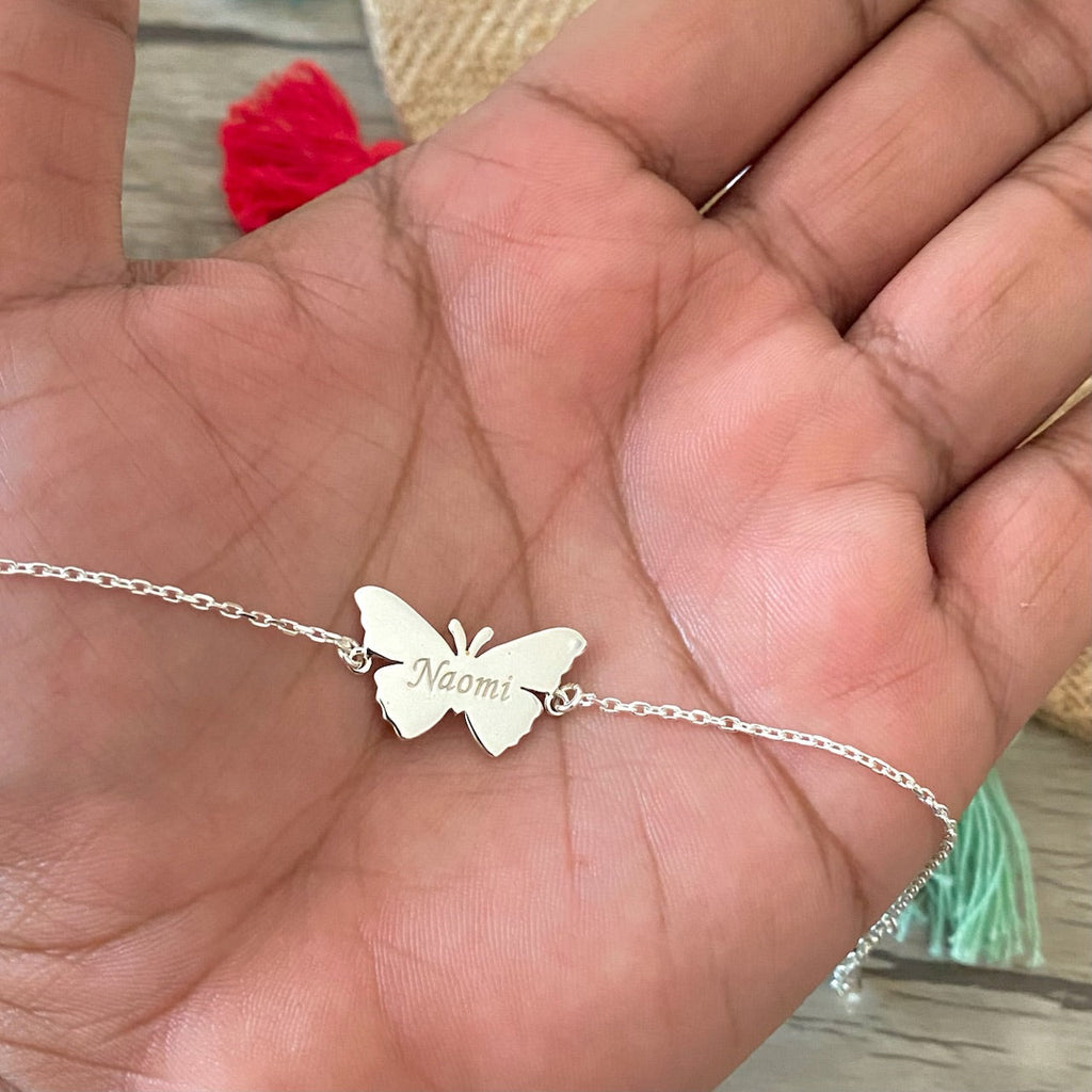 Butterfly Bracelet with Engraving