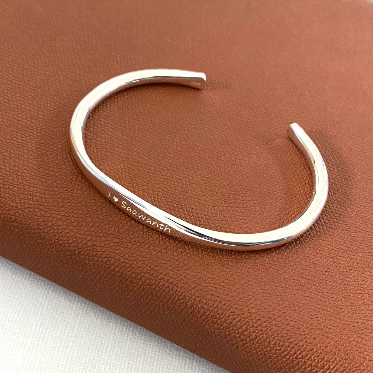 Customized Torque Bracelet with Engraving