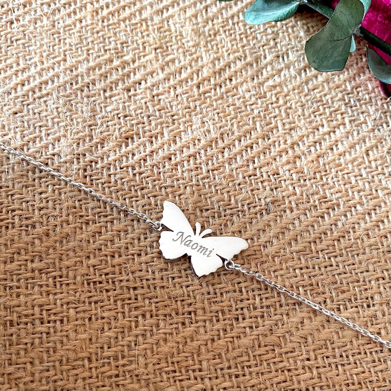 Butterfly Bracelet with Engraving
