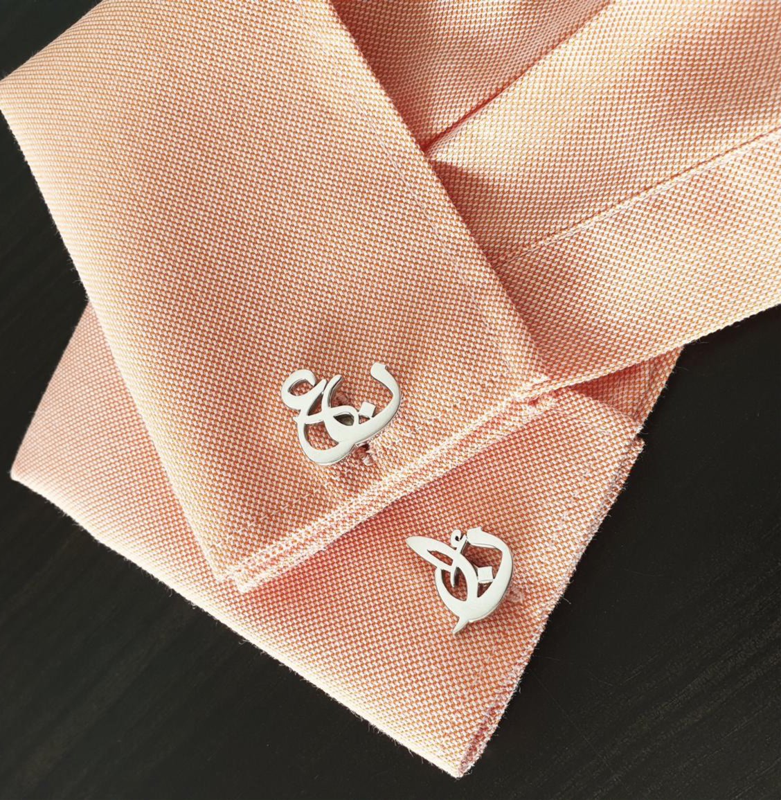 Customised Cufflinks with Arabic Letters
