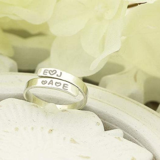 Personalized Ring with 2 Names Engraving