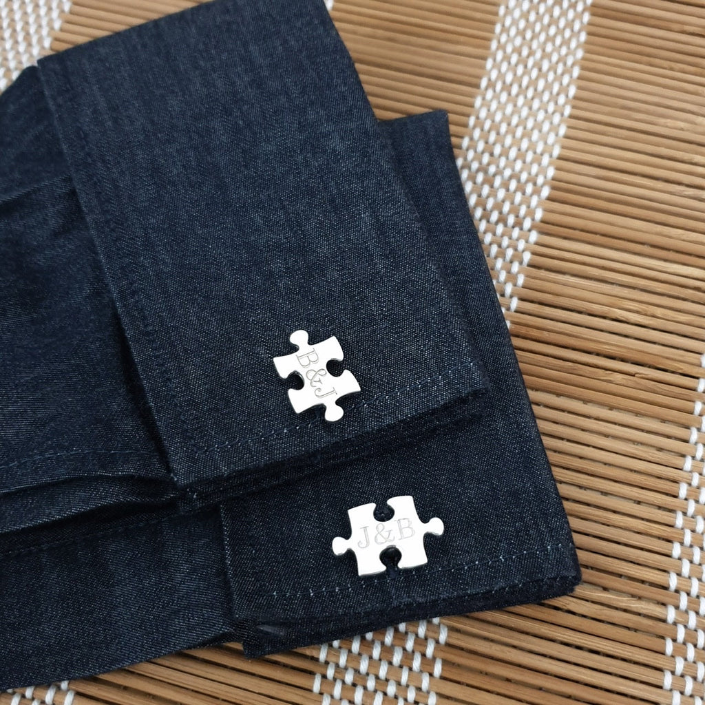 Customized Puzzle pieces Cufflinks