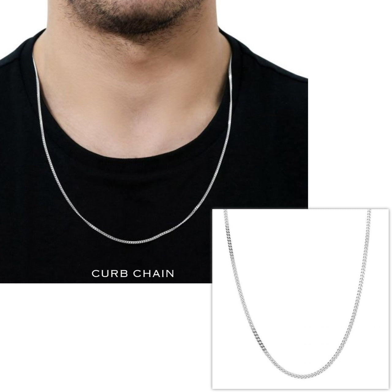 Men's Square Bar Necklace with Engraving