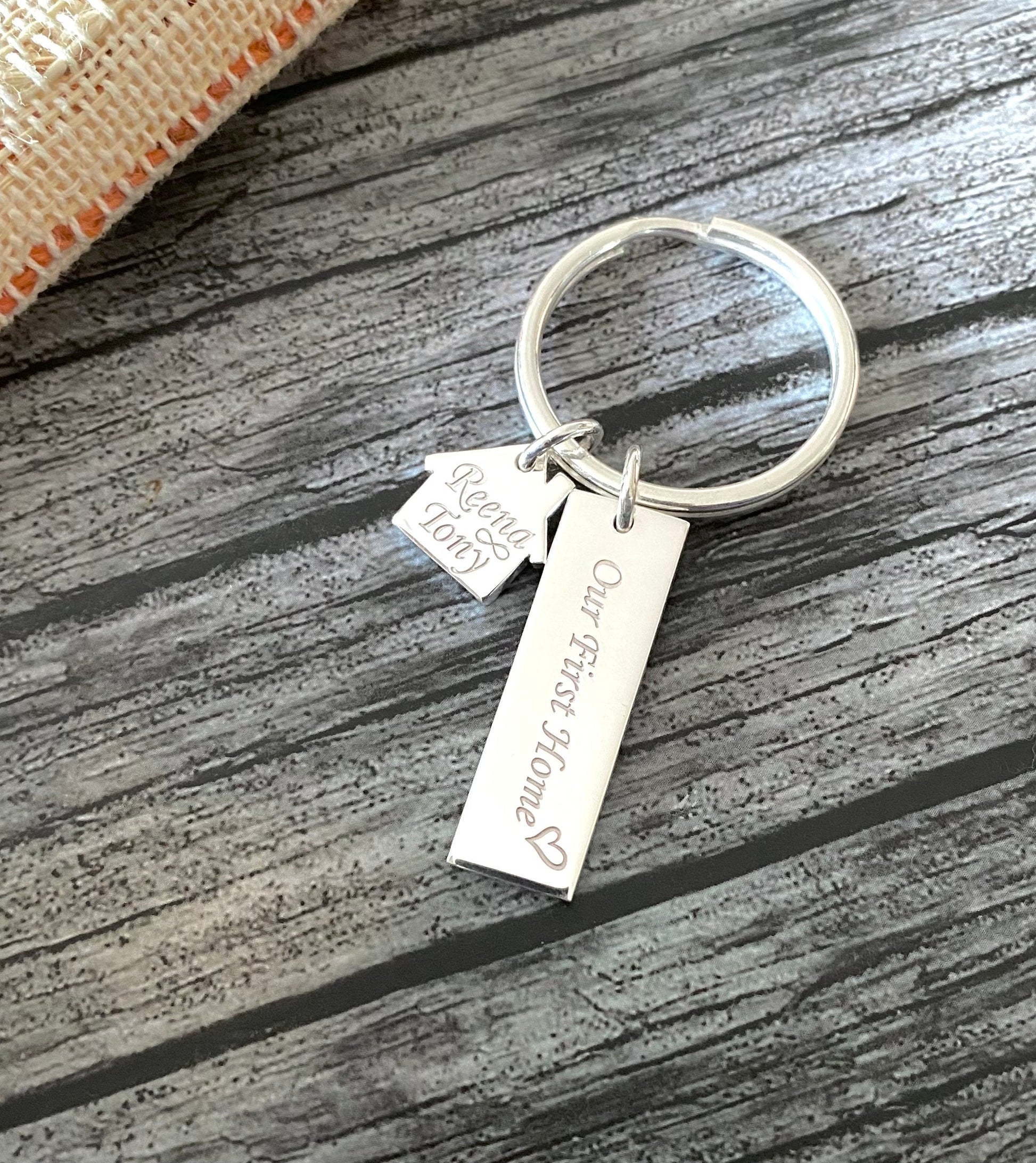Customized Home Keyring with Engraving