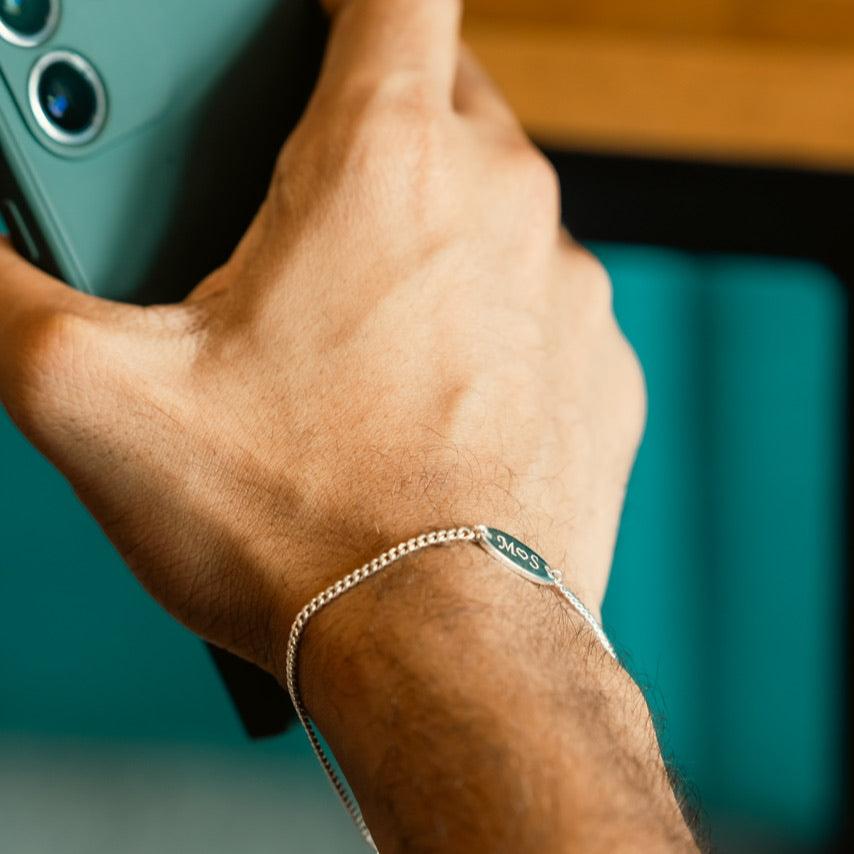 Bracelet for Men with Oval Shape